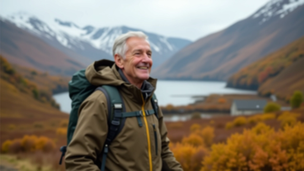 Seniors hiking on Killarney trail in comfortable seasonal clothing